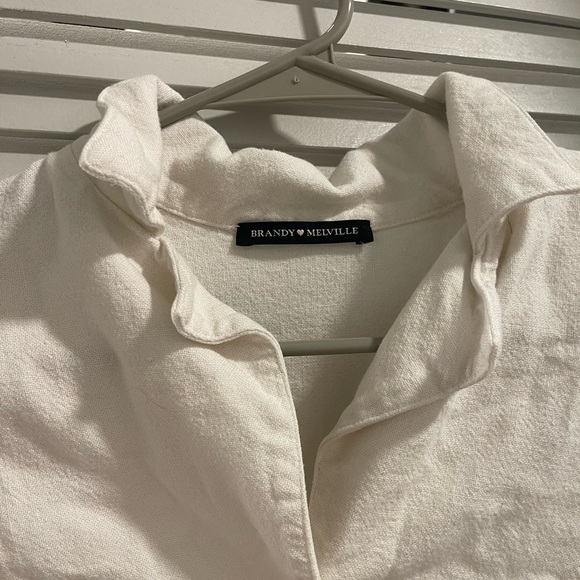 Brandy Melville white button up top - Picture 2 of 2